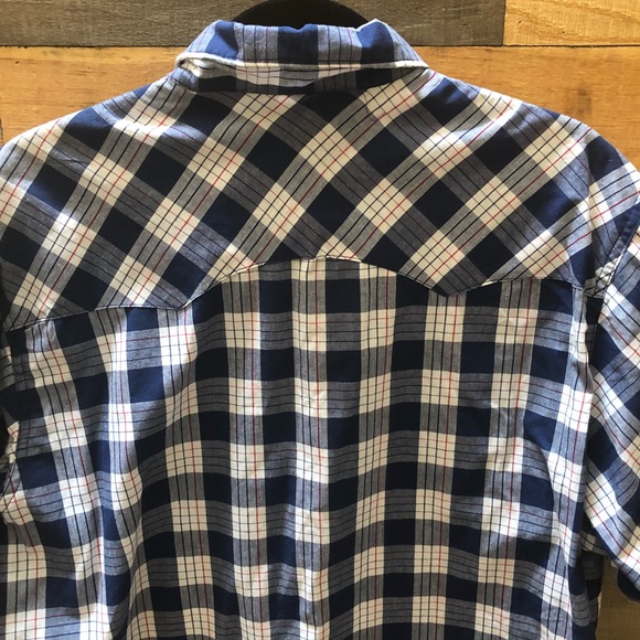 Wrangler Western Plaid Button Down Shirt XL - Picture 6 of 7